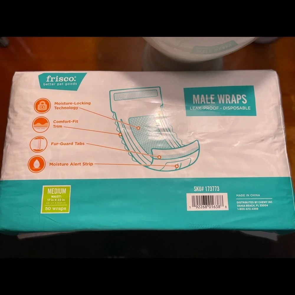 Medium disposable male wraps